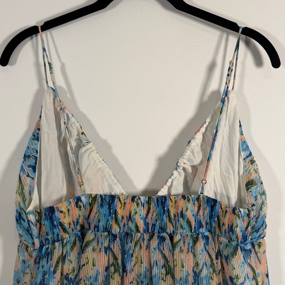 NWOT Abercrombie & Fitch Plisse Ruched Floral Babydoll Dress - Picture 5 of 7